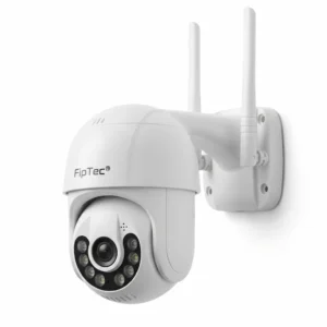 Външна 4K Камера за Видеонаблюдение FipTec LO24 Max, 8MP, WiFi, AI Проследяване