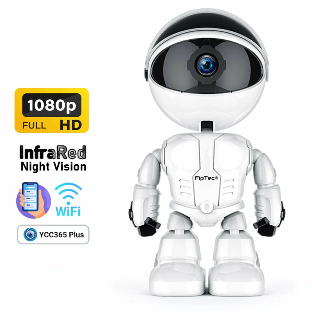 WiFi Camera FipTec LV08-робот е представена с графични елементи, които представят нейните основни характеристики.