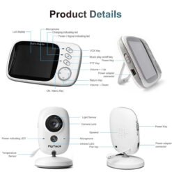 Бебефон FipTec LB02 - подробно описание на функциите и бутоните на устройството. Интуитивен и лесен за употреба, този бебефон предлага множество полезни функции за наблюдение на вашето бебе.