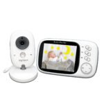 Видео бебефон FipTec LB02 - безжично предаване на видео и аудио сигнал, 2.4-инчов дисплей, VOX режим, термометър, нощно виждане, двупосочно аудио. Всичко необходимо за спокойствието на родителите.