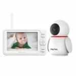 Бебефон FipTec LB02 UP с 5-инчов дисплей, предлагащ ясна картина на вашето бебе. Компактният дизайн на родителското устройство го прави удобно за пренасяне из дома.