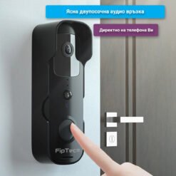 Видеодомофон FipTec LD01 с двупосочна аудио връзка. Комуникирайте с посетителите пред вратата директно през домофона, независимо къде се намирате, за по-голямо удобство и сигурност.