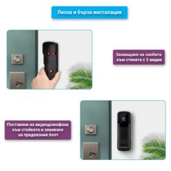 Видеодомофон FipTec LD01 - лесен монтаж и инсталация. Компактният и елегантен дизайн позволява безпроблемно интегриране към всякакъв екстериор, без да се нарушава естетиката на дома ви.