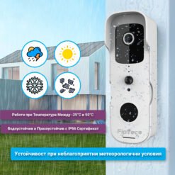 Видеодомофон FipTec LD01 - водоустойчив и устойчив на екстремни температури. Надеждна работа при всякакви метеорологични условия, осигурявайки ви сигурност и спокойствие през цялата година.