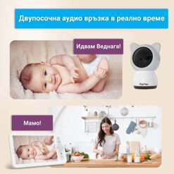 Бебефон FipTec LB05 с двупосочно аудио. Говорете на вашето бебе от разстояние, за да го успокоите с гласа си, дори когато не сте в стаята.