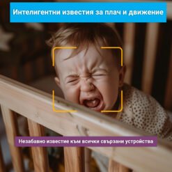 Бебефон FipTec LB05 със засичане на плач и движение. Получавайте известия при активност в стаята на бебето, за да сте винаги спокойни и информирани.