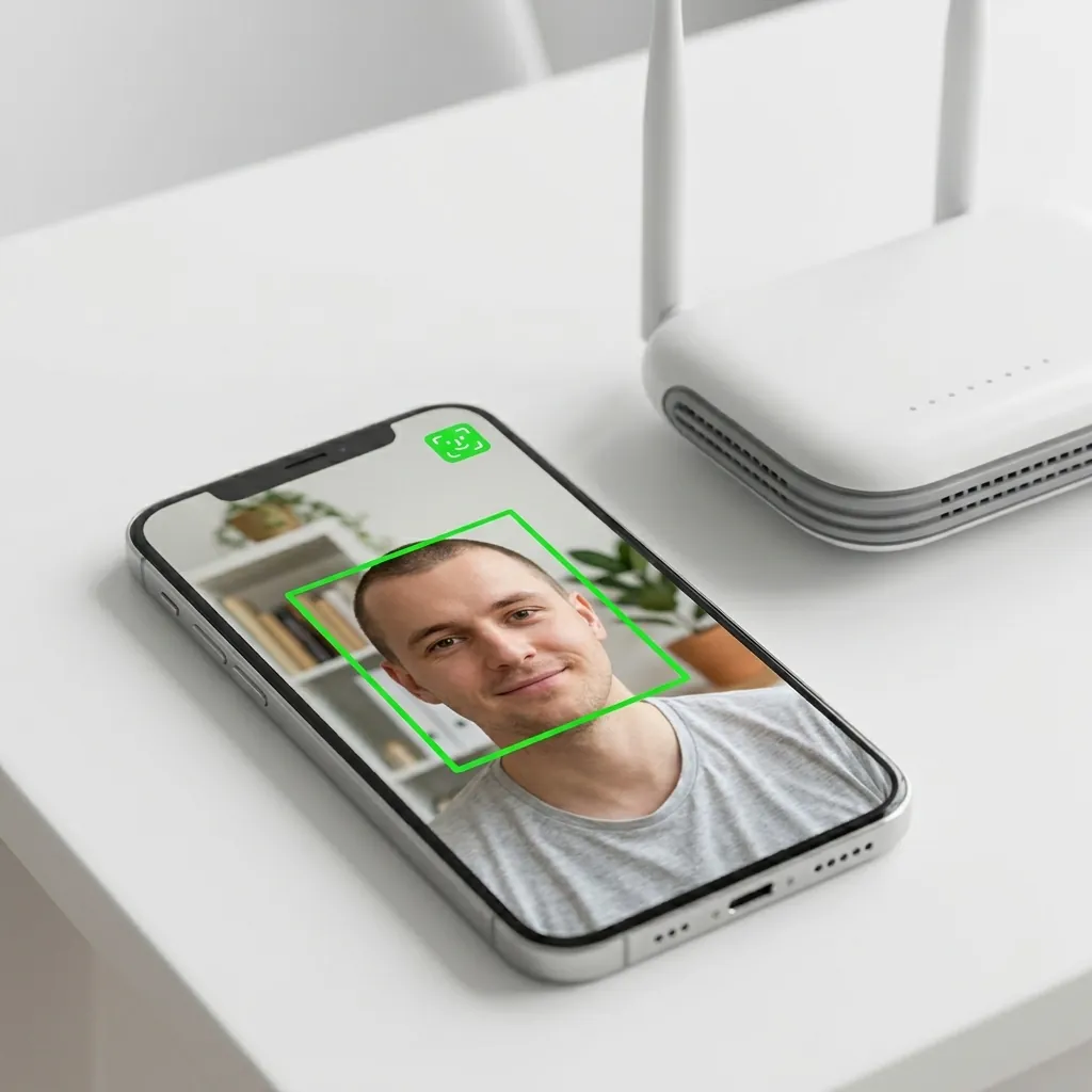 Смартфон с мобилното приложение на 8-канален NVR FipTec, показващ интелигентно разпознаване на лица за максимална домашна сигурност. Осигурете си дискретна защита и пълно спокойствие с лесен контрол отвсякъде.