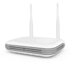 Бял 8-канален NVR FipTec с две антени за безжични WiFi камери, заснет на чист бял фон. Осигурете надеждна защита и пълно спокойствие за вашия дом с лесен контрол и сигурност.