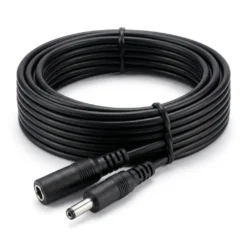 Черен 5-метров удължаващ захранващ кабел за WiFi охранителни камери FipTec с букса 3.5 мм х 1.35 мм. Осигурете гъвкавост при монтажа за Вашата надеждна домашна сигурност и пълно спокойствие.