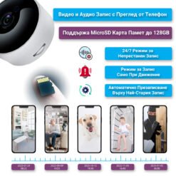 Функции на бебефон камера FipTec - запис при движение, непрекъснат запис и преглед от телефон