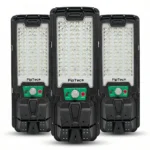 Комплект от три соларни LED лампи FipTec със сензор за движение за външна охрана. Осигурете си надеждна защита на дома и пълно спокойствие с дискретна и ефективна сигурност.