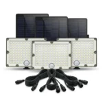 Професионален комплект от три соларни LED прожектора FipTec с фотоволтаични панели за лесен самостоятелен монтаж. Гарантирайте си надеждна защита и отлична видимост за Вашата сигурност и спокойствие.