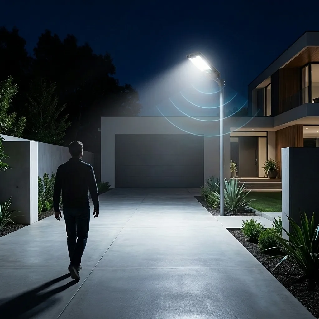 Соларна LED лампа FipTec със сензор за движение се задейства автоматично при преминаване на човек през нощта. Осигурява надеждна външна охрана, гарантирайки вашето пълно спокойствие и лесен контрол на сигурността.