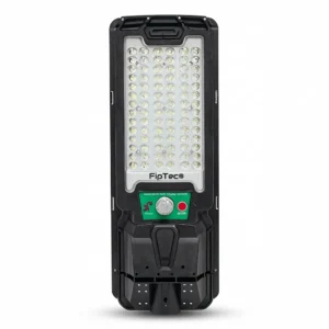 Професионална снимка на соларна LED лампа FipTec със сензор за движение за външен монтаж. Осигурява надеждна охрана и дискретна сигурност, носейки пълно спокойствие и лесен контрол за вашия дом.