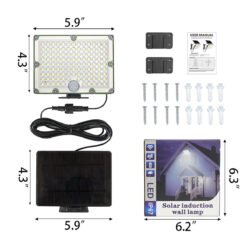 Пълен комплект на соларна лампа FipTec Luma Flex с крепежни елементи