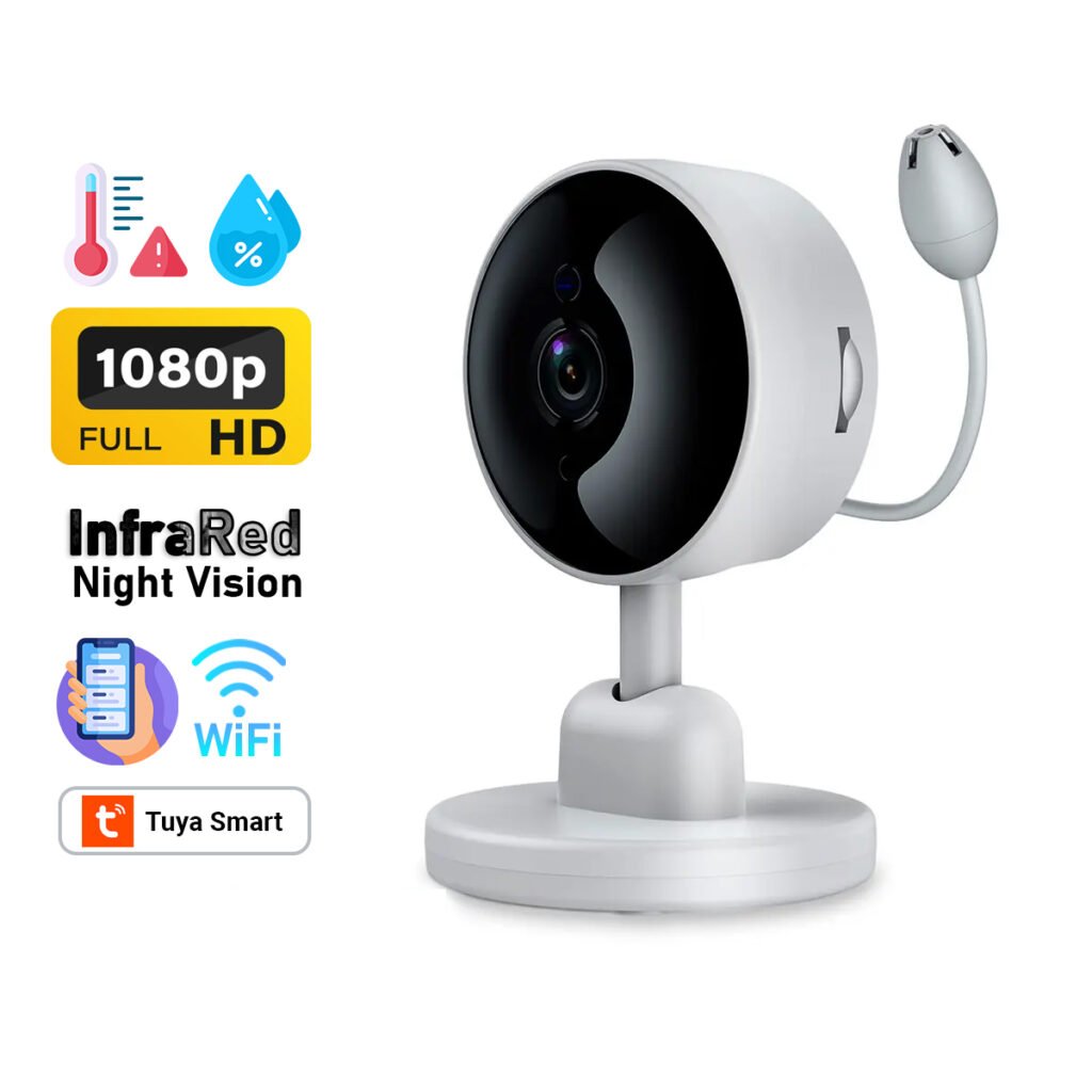 Смарт WiFi видео бебефон FipTec TF01 със сензори за температура и влажност