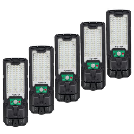 Комплект FipTec Luma Pro 5000 – Професионална соларна лампа със сензор за движение и дистанционно 5 Броя